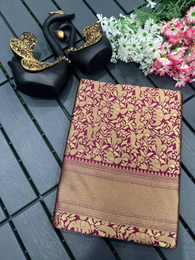 SF 590 Organic Designer Banarasi Lichi Silk Sarees Wholesale Clothing Suppliers In India